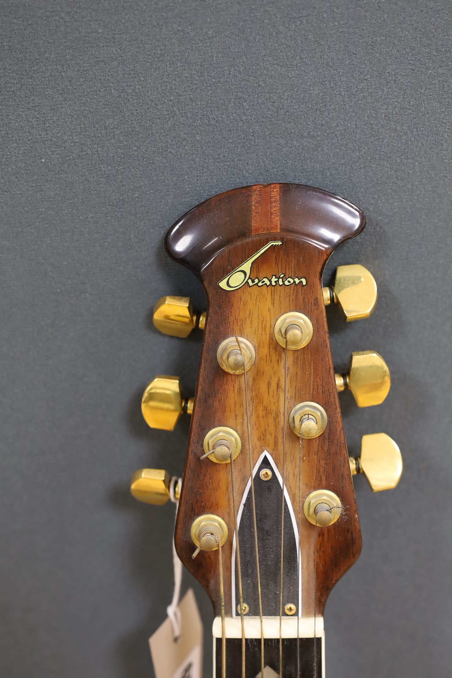 An Ovation acoustic guitar